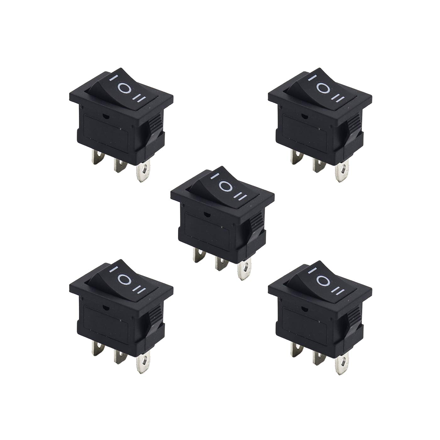 Electronic Spices Pack of 5 Spdt On/Off/On Mini Black 3 Pin Rocker Switch Ac 6A /250V 10A /125V (B08S6TL2HT) Amazon Price History, Amazon Price Tracker