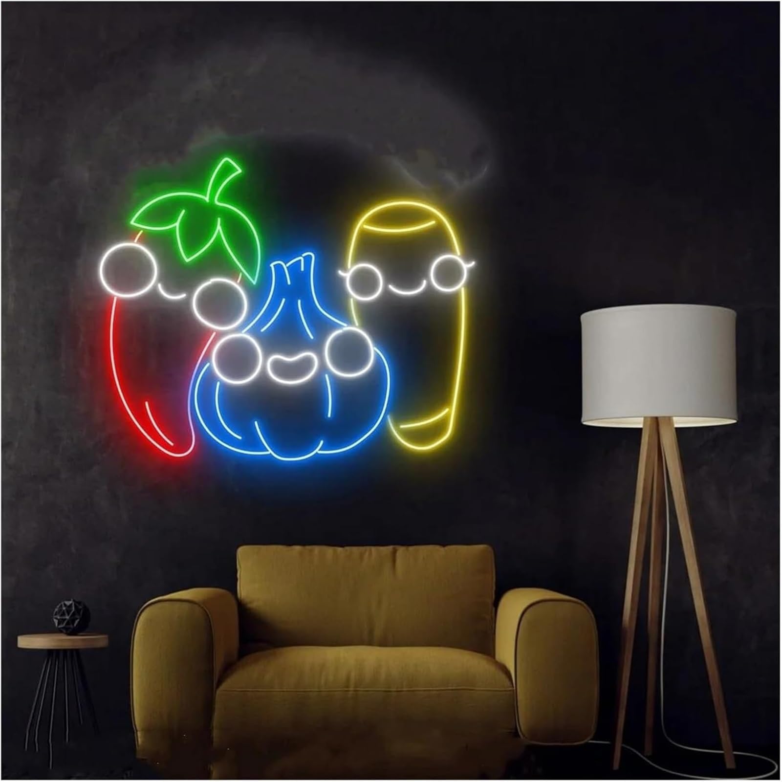 Lampada al neon Insegna al neon dall'atmosfera rilassante Peperone e cipolla per un negozio di cibo piccante messicano