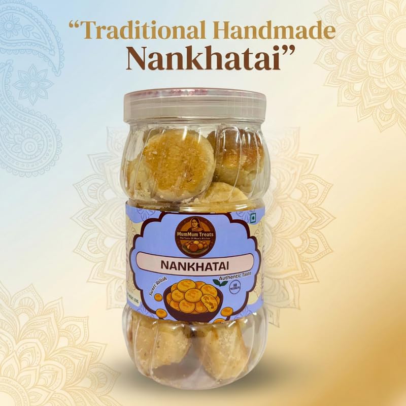 Image of MumMum Treats Nankhatai 250g | Traditional Indian Shortbread Cookies | Homemade Style Ghee Mithai