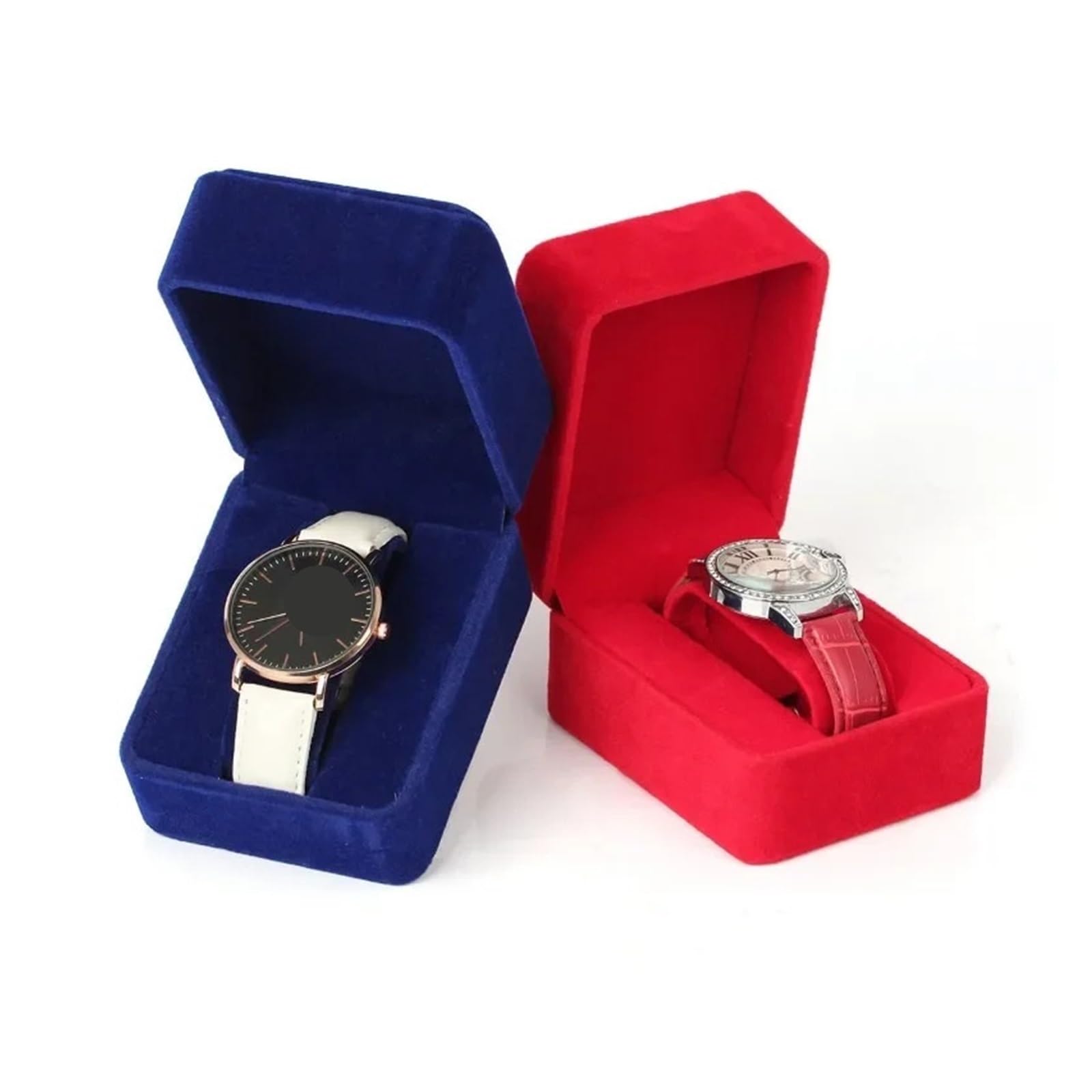Boîte de rangement for montre connectée, boîtier for, d'emballage for bijoux, accessoires, noir, rouge, bleu BoîTe Pour Montre(Red and black)