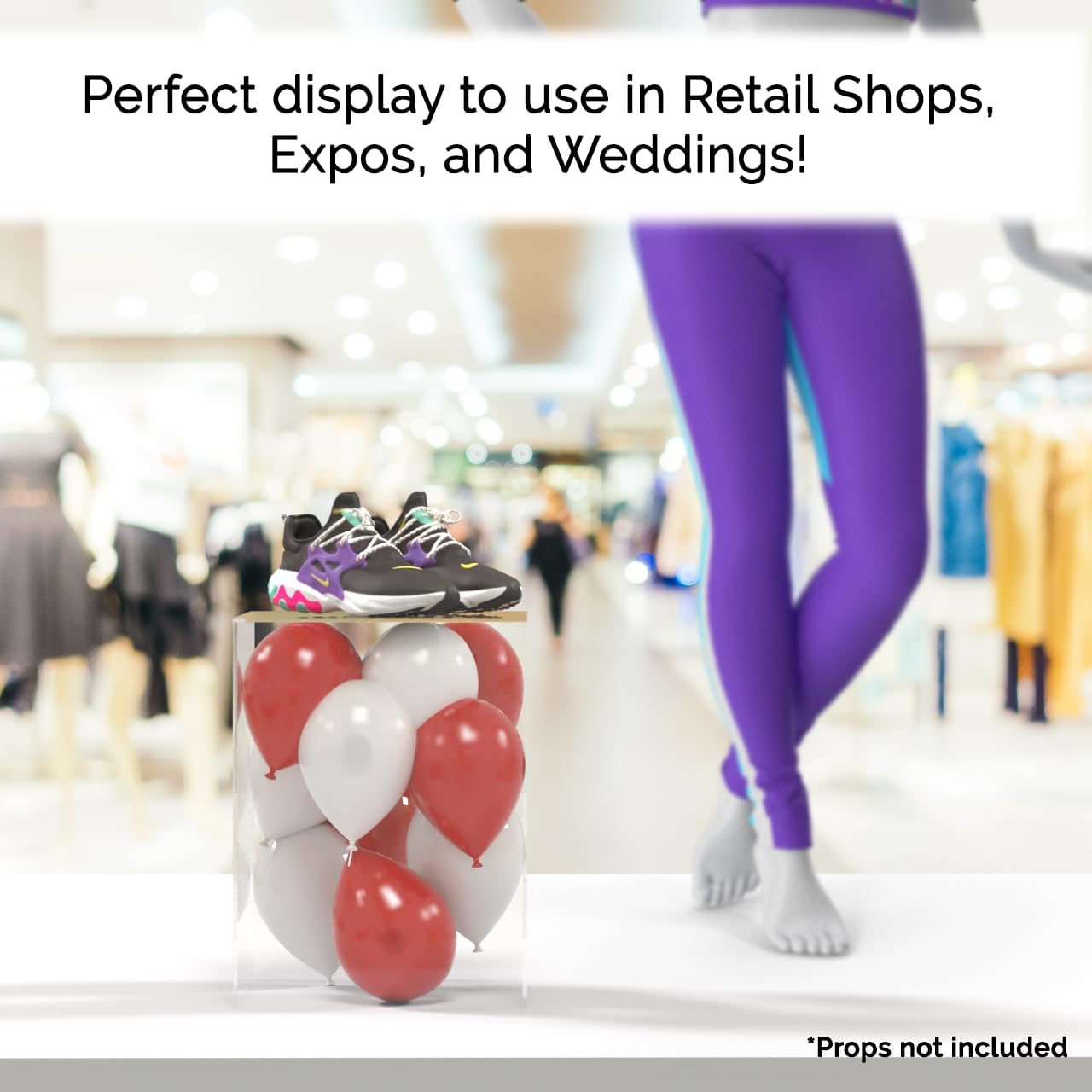 Acrylic Display Riser Box 12" x 12" x 16" Clear Throne with One Open Side No Lid Versatile Tall Lucite Retail Product Riser Storage Bin or Wedding Floral Centerpiece Pedestal by Marketing Holders