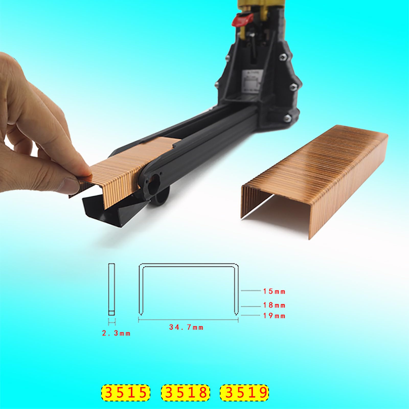 Grapadora de cierre de cartón, pistola grapadora neumática resistente con longitud y profundidad ajustables, ideal para sellar cajas y cajas plegables