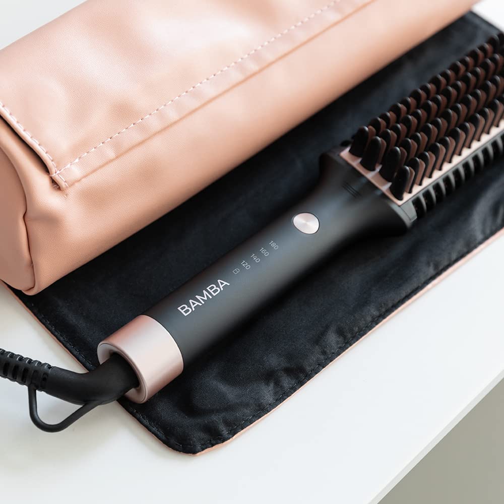 Cecotec Spazzola lisciante da viaggio InstantCare 400 Travel Brush, Rivestimento in ceramica, Temperatura massima 190º, Liscia senza togliere volume, Cavo 360º, Indicatori LED