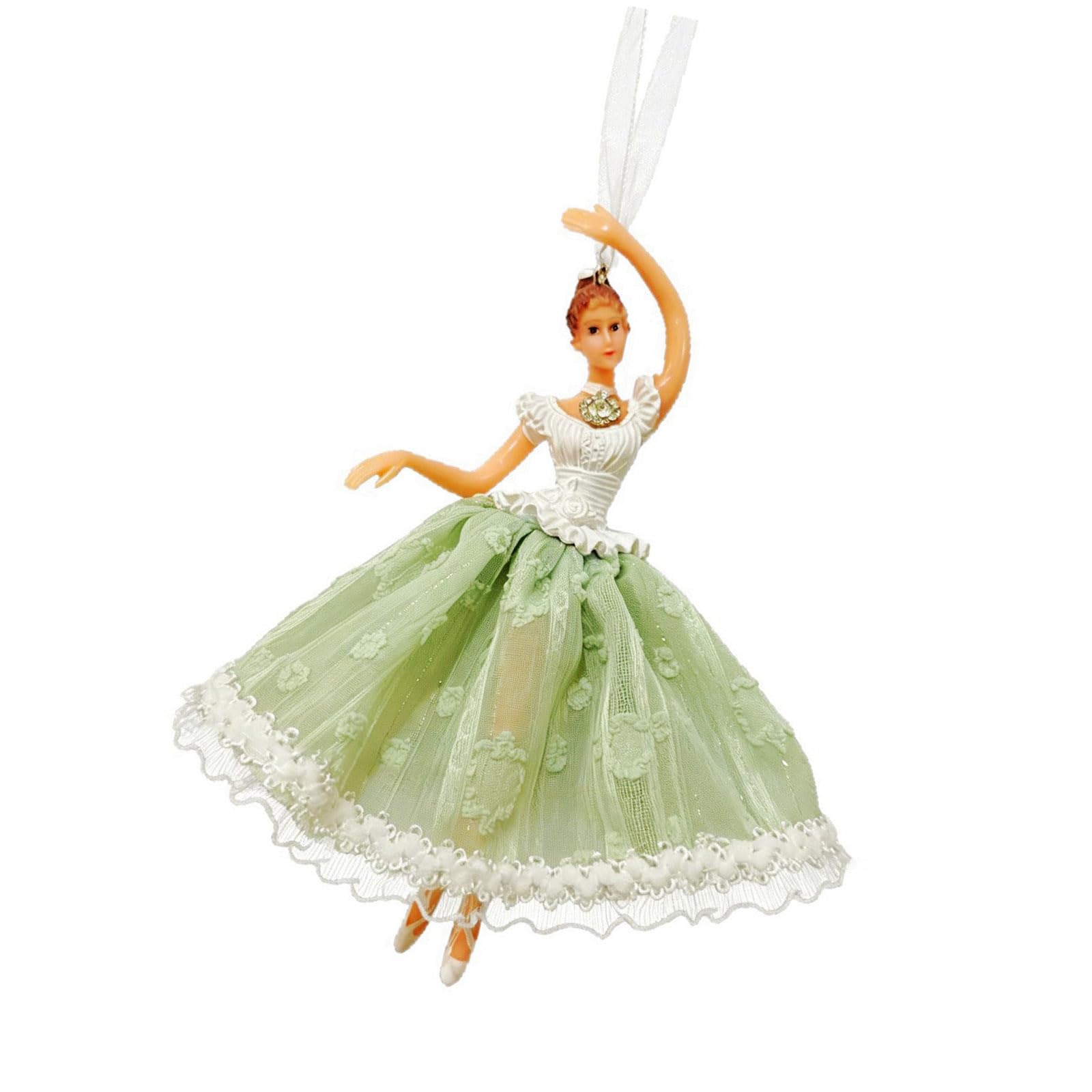 Zxfdsfdbnm Delicate Ballerinas Hangings Decoration Polyester and Plastics Ballet Themed Holiday Ornament for Holiday Festivities Tulle Ballet Dancer Decoration