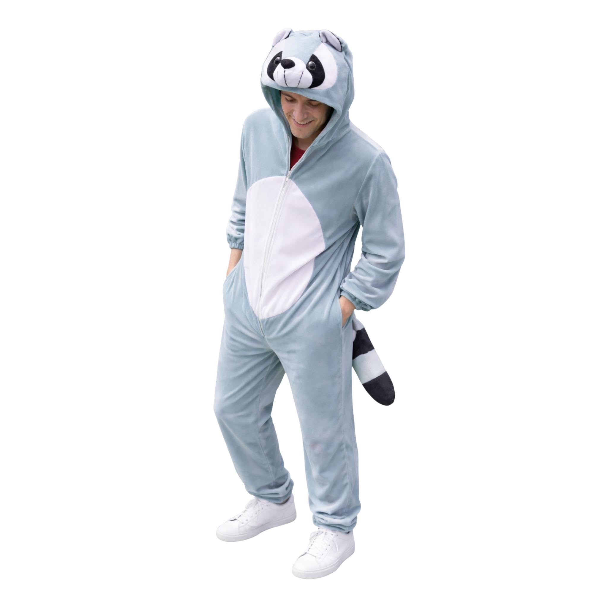 Ikumaal Waschbär-Kostüm, J21 M-XL, Erwachsen-e Männer Frau-en, Wasch-bär Waschbären Kostüm-e Fasching Karneval Fasnacht Faschingskostüm-e Karnevalskostüm-e