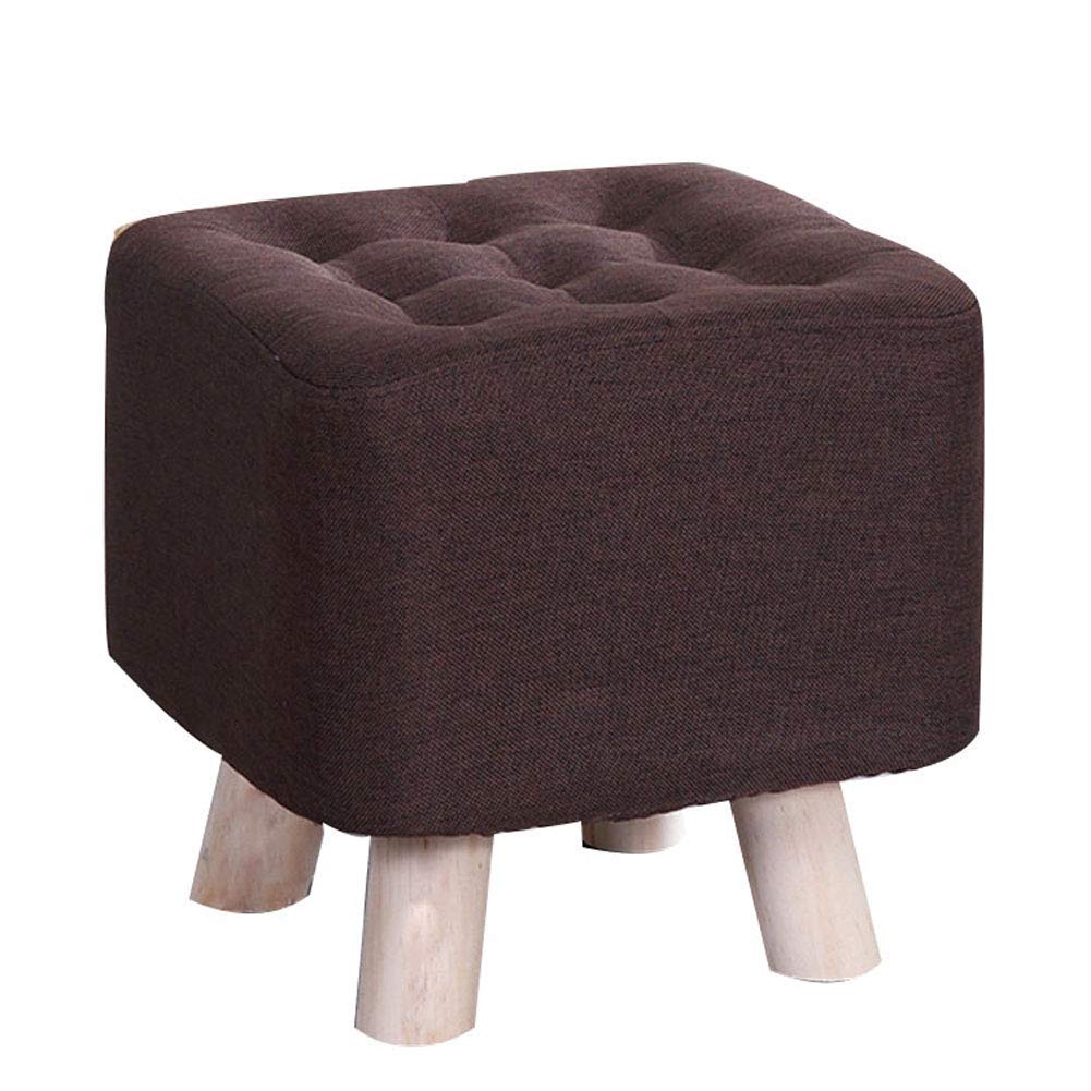 Repose-pieds pour salon et canapé : tabouret rembourré en bois