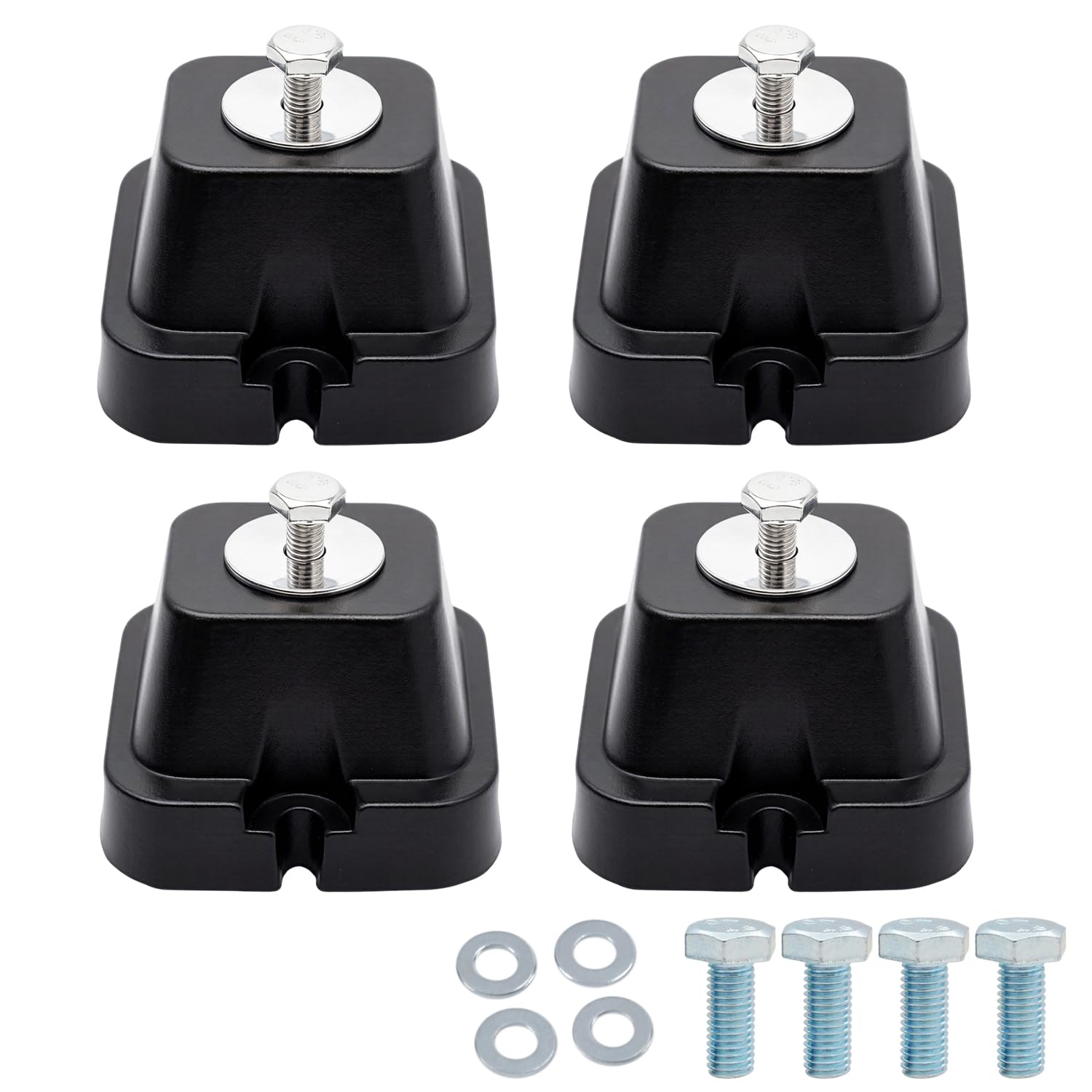 4 Stück Gummi-Dämpfungssockel, Bodenkonsole Dämpfungssockel für Klimaanlage und Wärmepumpe, Gummipuffer Schwingungsdämpfer, Schwingungs und Vibrationsdämpfer (10 * 10 * 6cm)