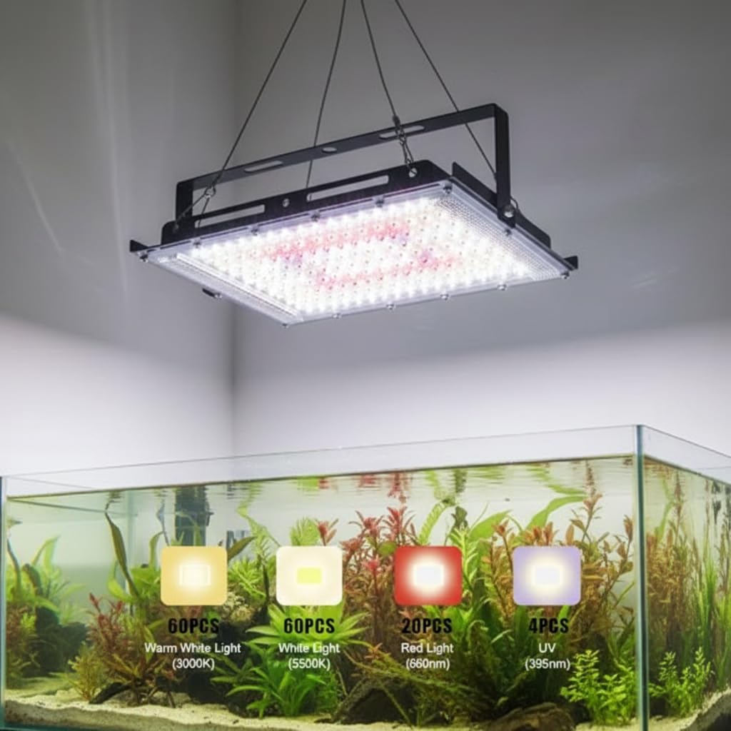Lampe Horticole, 400 W LED à spectre complet élèvent la lumière, lampe de culture de plantes à intensité variable et couleur réglable, lumière plante d'intérieur semblable au soleil pour plant