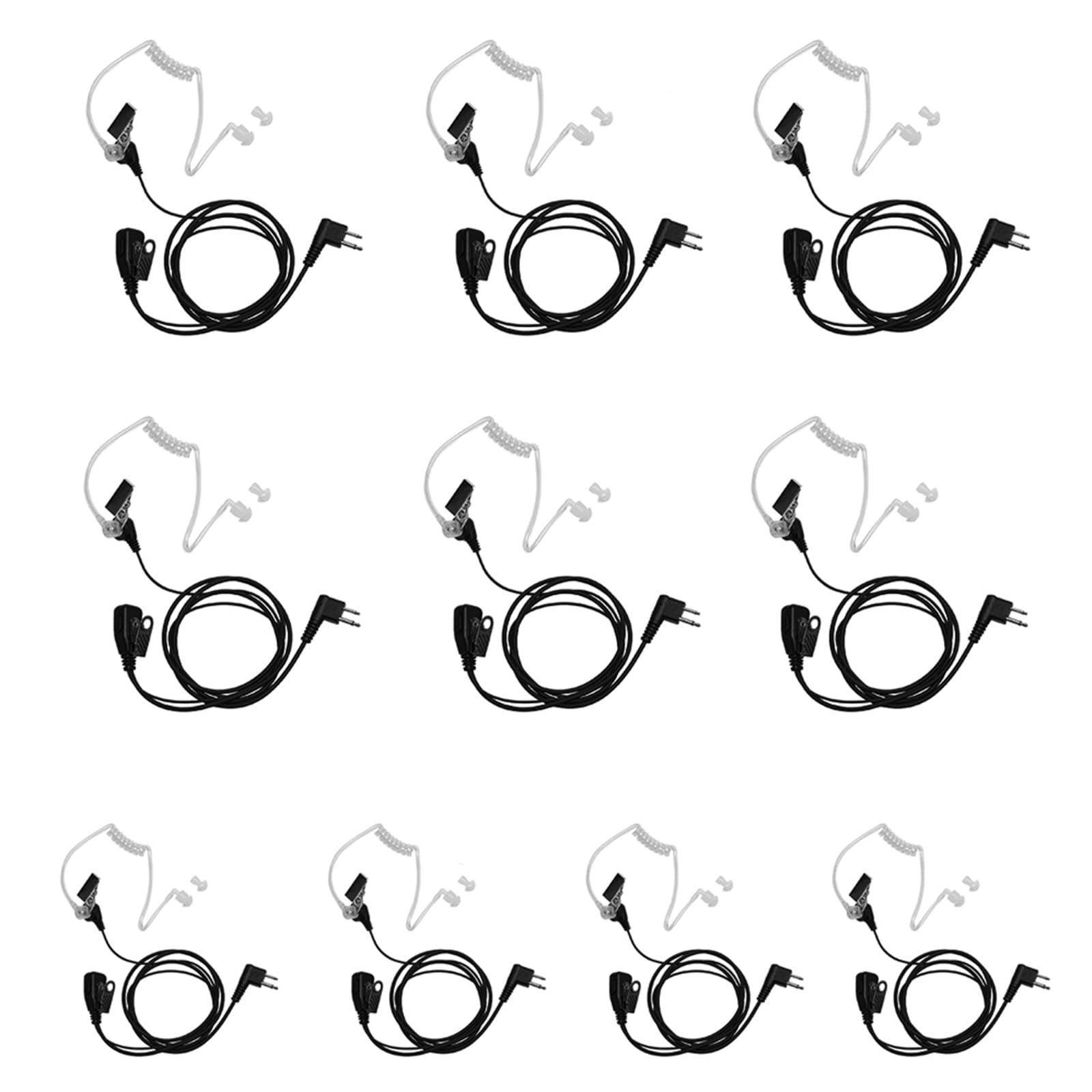 Auriculares Walkie Talkie tipo G con micro PTT para Motorola CP200 CP185 BPR40, pack de 10 8
