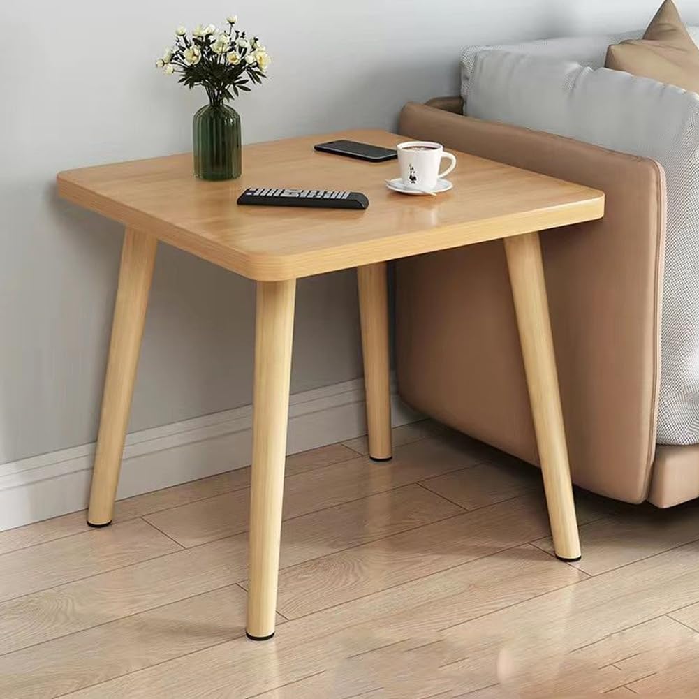 Table d'appoint carrée moderne jaune 40x40 cm pour salon