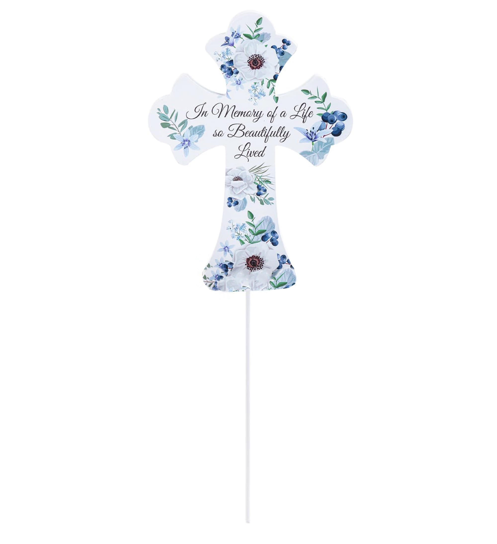 Cruz conmemorativa para recordar seres queridos en altar o jardín
