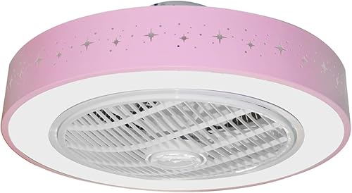 Miniatura 9 de DNYSYSJ Ventilador de techo cerrado LED acrílico con luz, LED regulable semiempotrado, ventilador de techo de perfil bajo con control de Rmote y 7