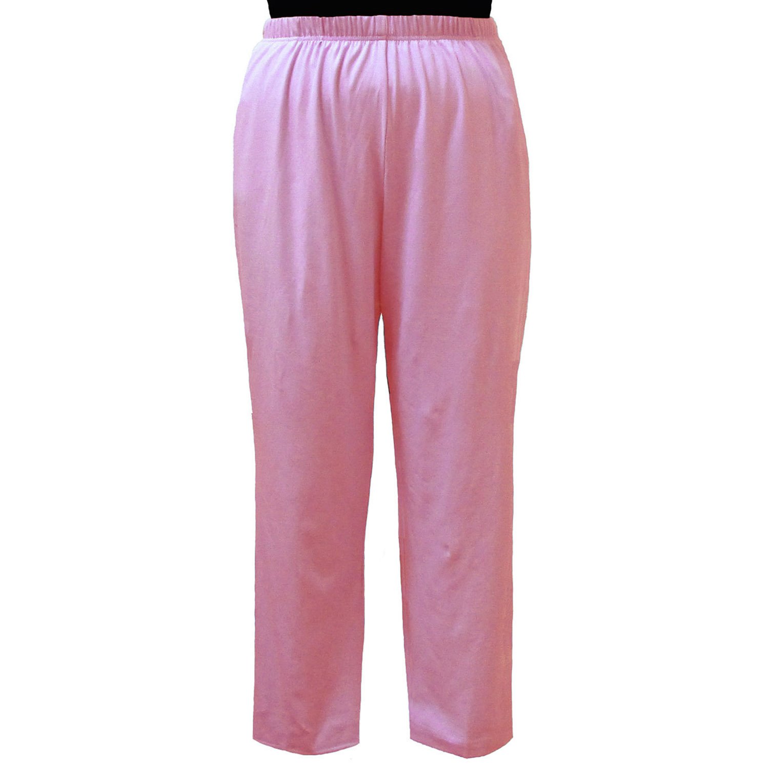 A Personal Touch Womens Plus Size Pink Cotton Knit Pull-On Pant