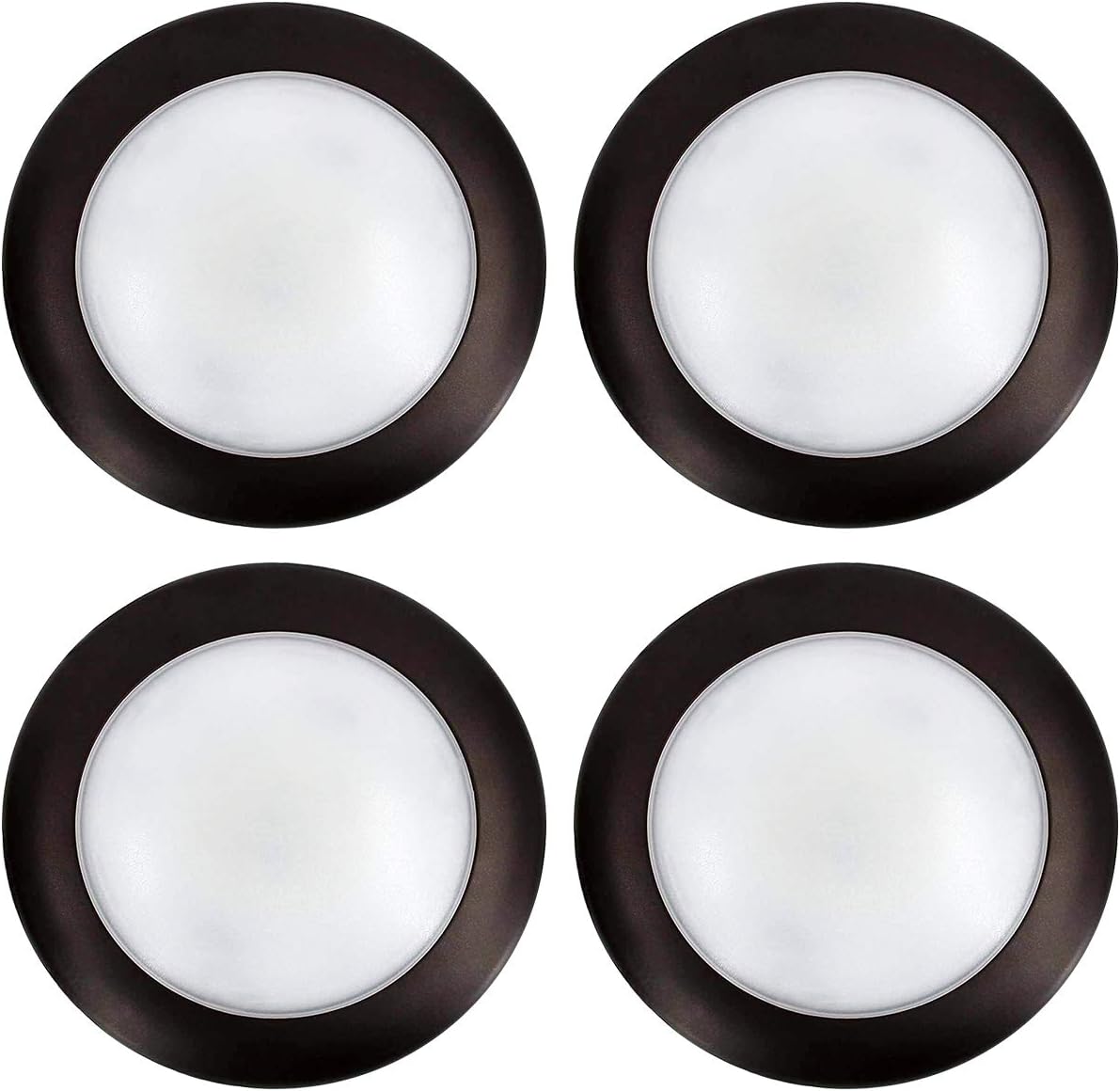 15W 7.5 Inch Dimmable LED Disk Light Flush Mount Recessed Retrofit Ceiling Fixture Lights, LED Downlight (120W Replacement), Hardwire, Installs into Junction Box Or Recessed Can,3000K4PK