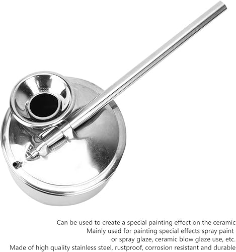 Miniatura 9 de OKJHFD Pulverizador de pintura de cerámica, herramienta profesional de arcilla de acero inoxidable duradera, atomizador de cerámica, pulverizadores