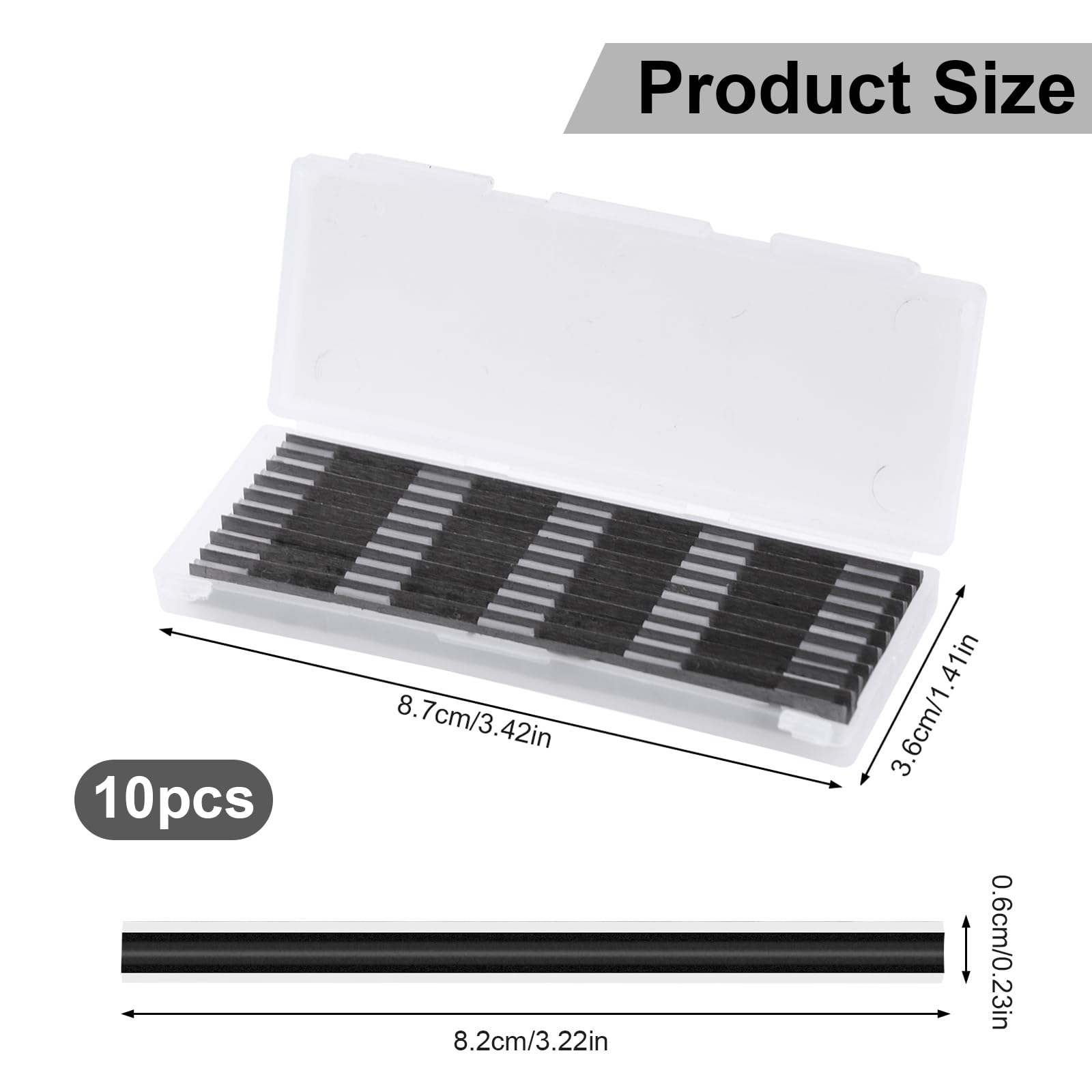 10 Piezas 82mm Juego de Cuchillas HSS para Cepillo Eléctrico (82x5.5x1.2mm), Repuesto para Bosch, Cepillos de Madera Manuales y Máquinas de Carpintería