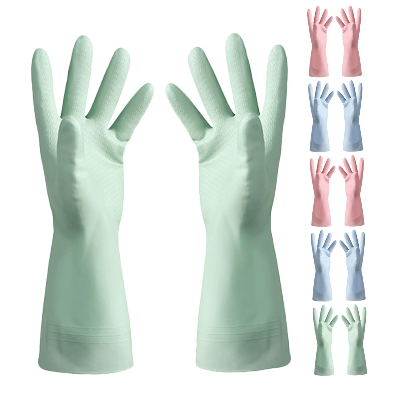 6 Paia Guanti di Pulizia Guanti per Lavare i Piatti Impermeabili PVC