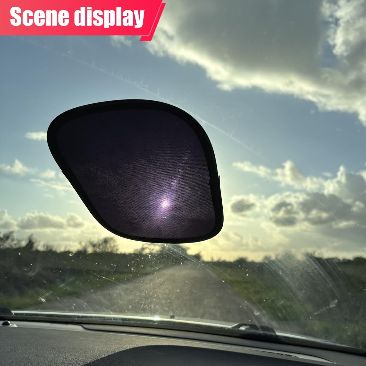 ZIMISI Miniature Static Cling Car Window Shades, UV Rays Block Car Side Window Sun Shade, Sun Glare Automotive Windshield Sun Shade Protection Accessories for Safe Driving (1 Pair)