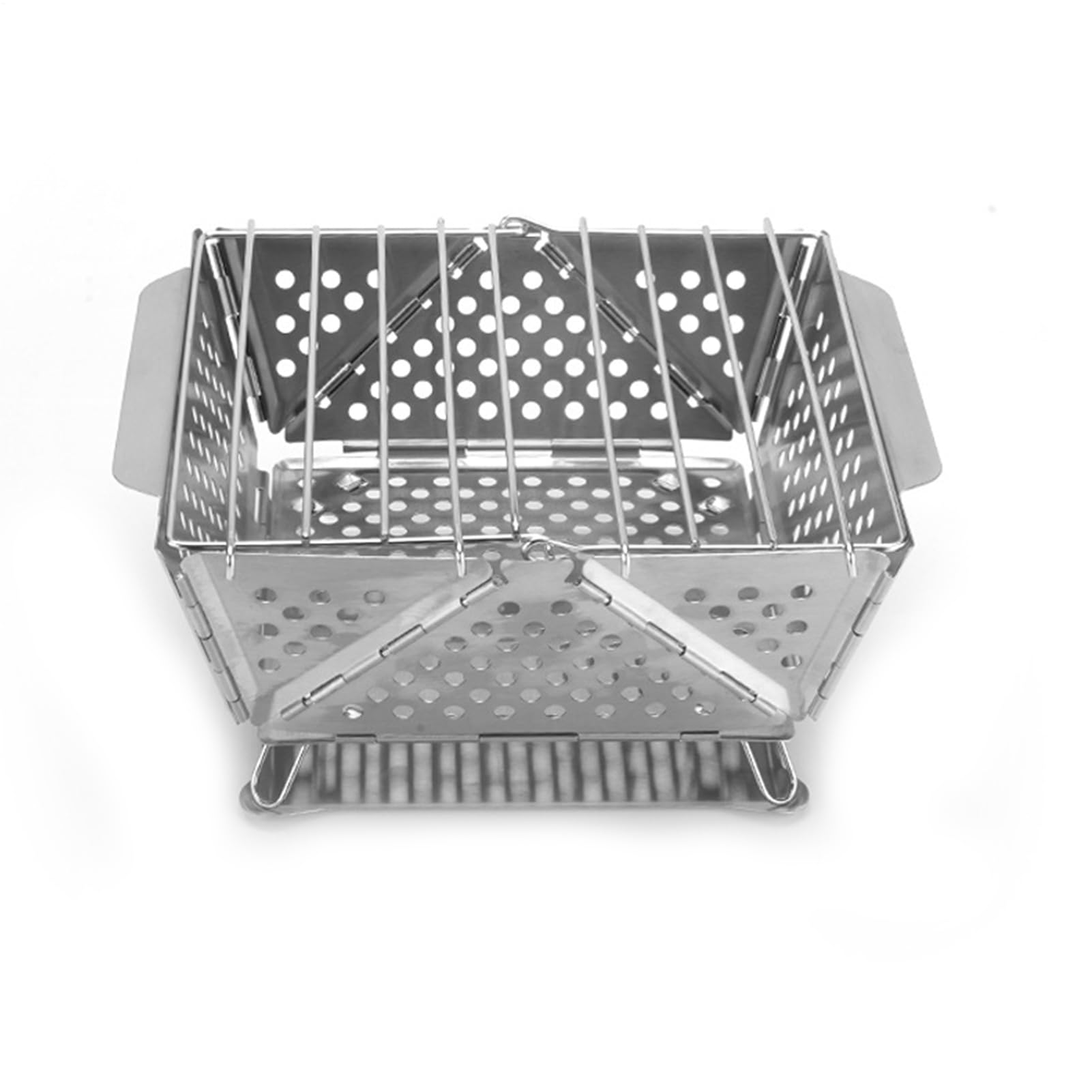 barbecue de table en acier inoxydable - Barbecue pliant portable multi-usages - Barbecue portable et portable parfait pour le camping, les réunions sur la plage ou les pique-niques. La taille