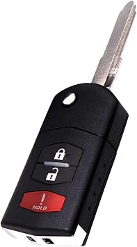TOP-VIGOR Remote Car Key Fob 315MHz Compatible with Mazda 2 3 5 CX-7 CX-9 2006 2007 2008 2009 2010 2011 2012 2013 2014 2015, 3 Button Chip 63 80 Keyless Entry Key Fob BGBX1T478SKE125-01 CC43-67-5RYC