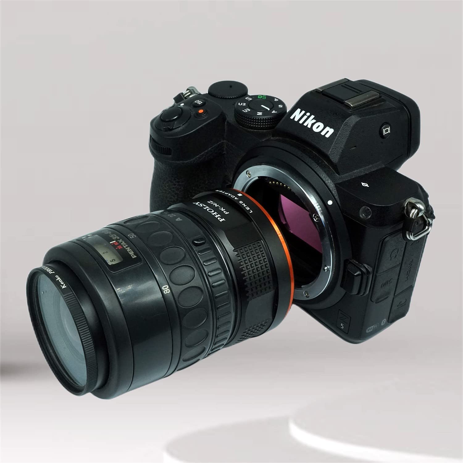 PHOLSY Konverter PK auf Z Objektivadapter Kompatibel mit Pentax K PK Objektiv und Kompatibel mit Nikon Z Mount Kameragehäuse