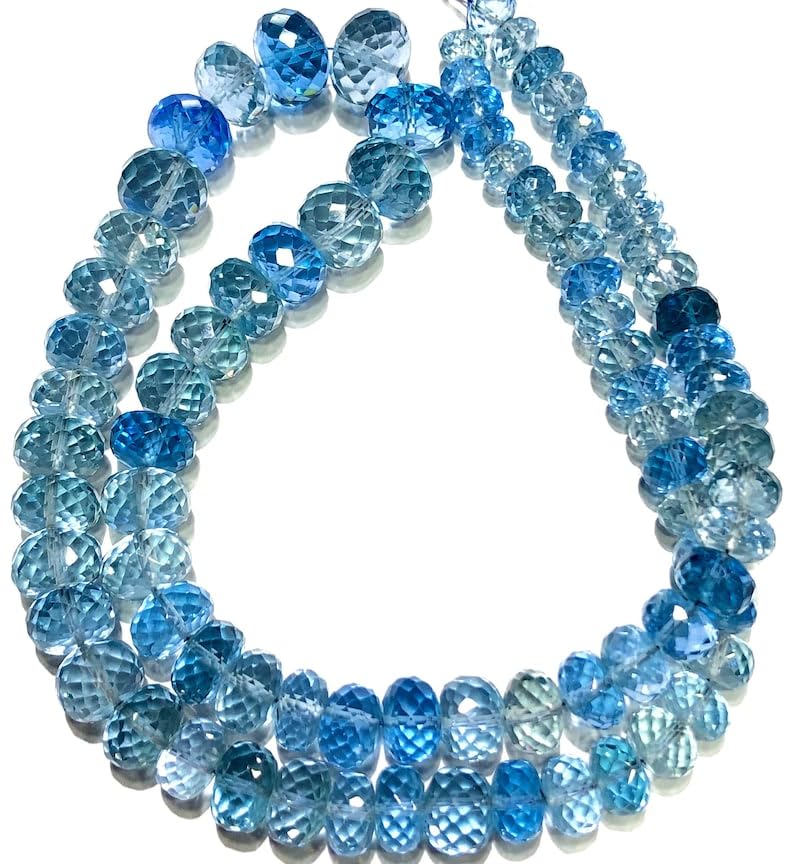 Perles de corindon aigue-marine pour fabriquer vos bijoux d'été