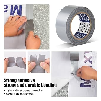 Duct Tape Heavy Duty Waterproof - 1.88 in 35 Yards Tearable Silver Duct Tape No Residue Strong Adhesive for Home Repair Use,Carpet Binding,Bundles