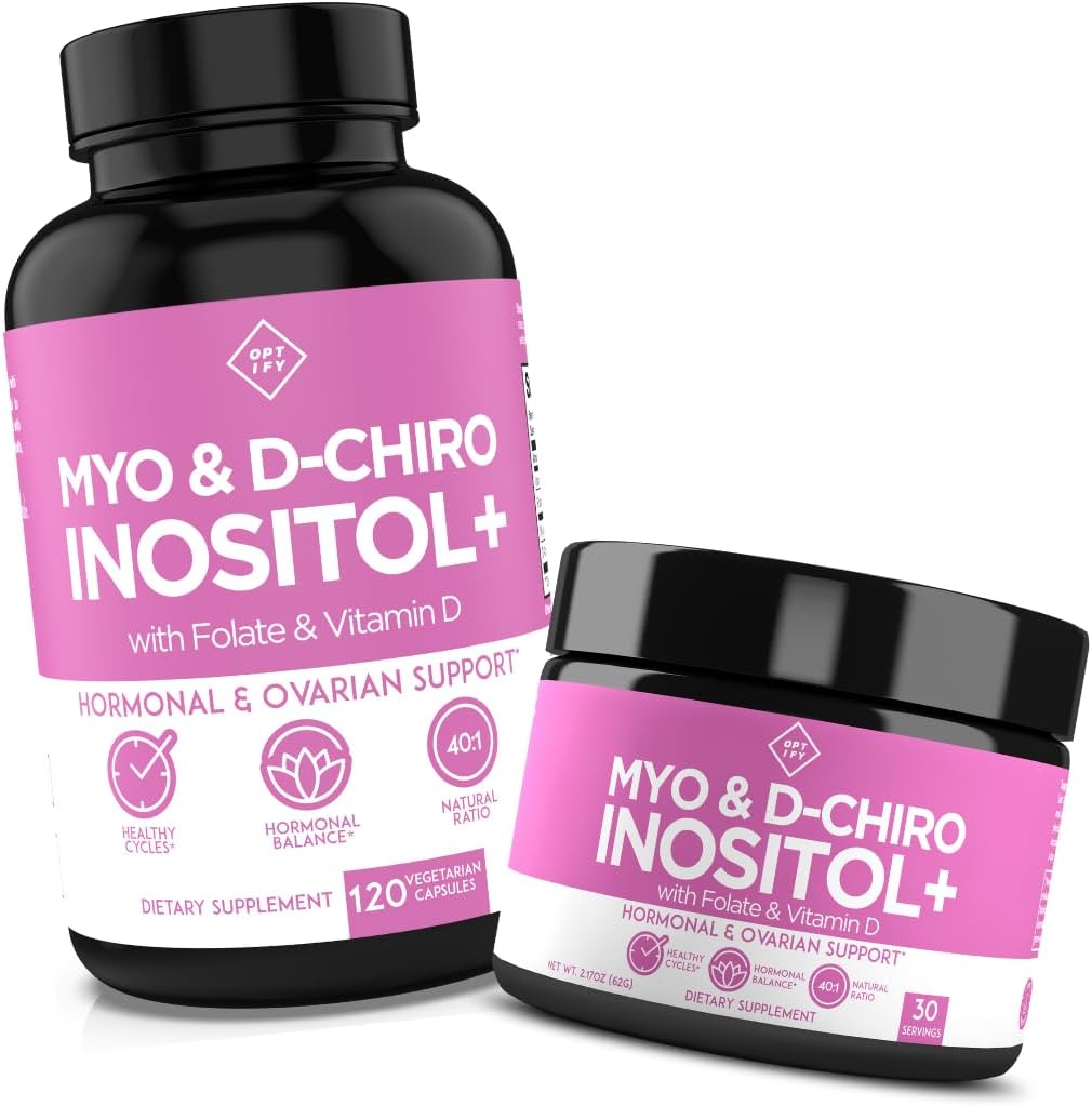 Amazon.com: Optify Paquete de suplemento de inositol - Mio-inositol, D ...