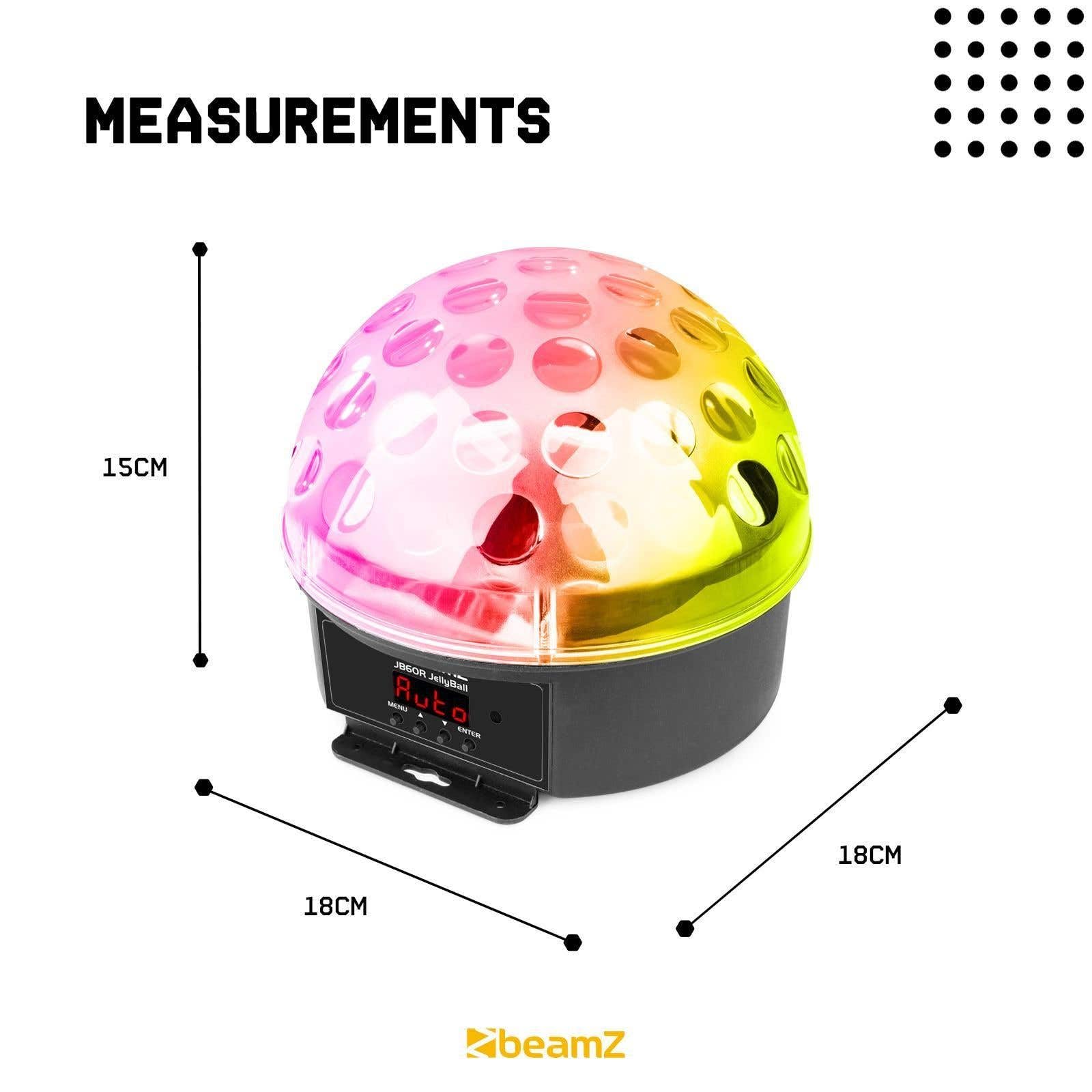 BeamZ Party Licht Set Komplett – 500W Nebelmaschine mit Fluid + LED Jelly Ball & Apollo Effektstrahler – Discolicht Set für Zuhause, DJ, Geburtstag & Partykeller – Plug & Play Lichtanlage