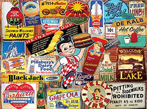 White Mountain Puzzles Tin Signs - 300 Piece Jigsaw Puzzle
