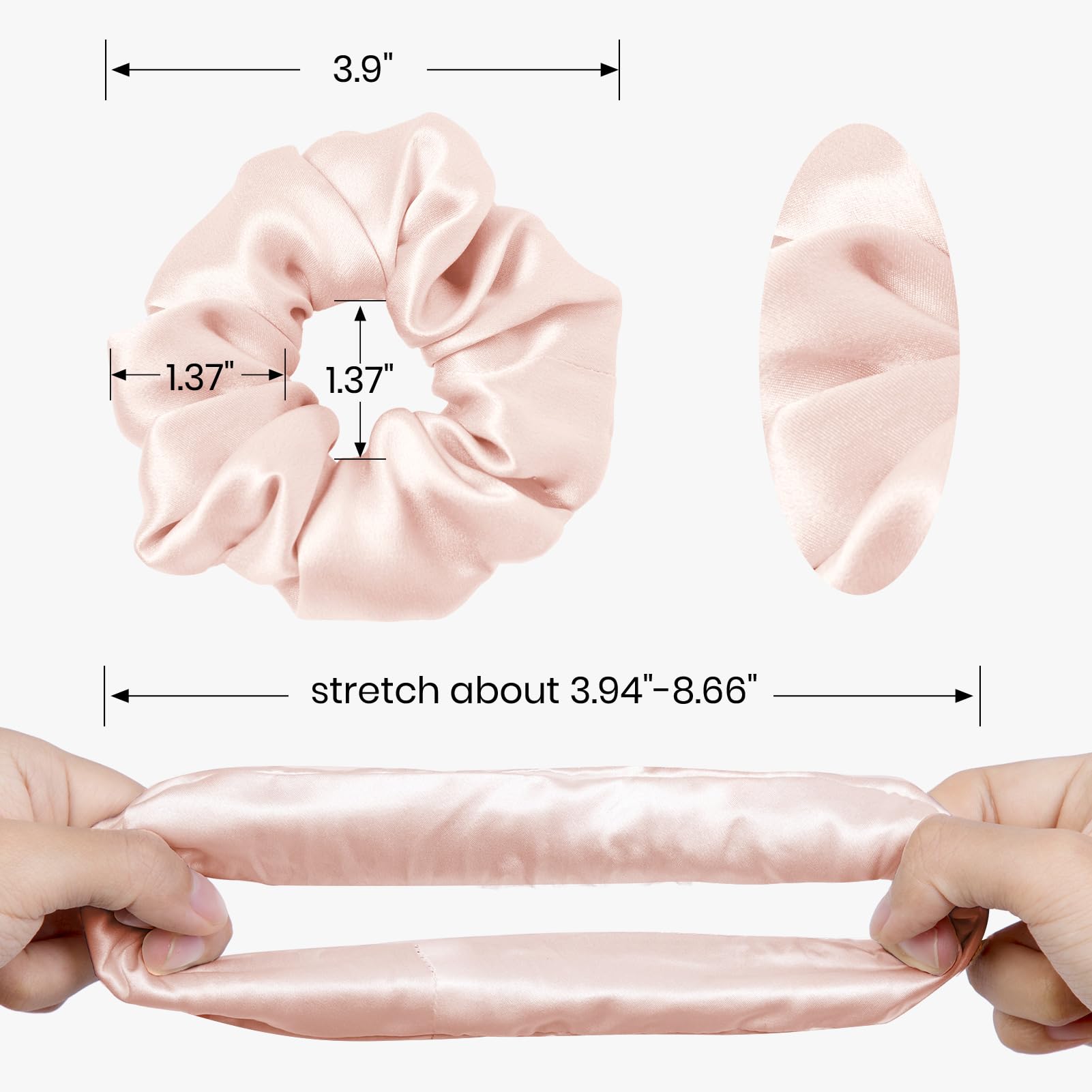 LILYSILK Women's 100% Silk Hair Scrunchies Ladies Elastic Hair Tie Bobbles Ponytail Holders for All Hair Type and Conditions and Preventing Hair Frizz Breakage Loss,Gradient Set - Image 4