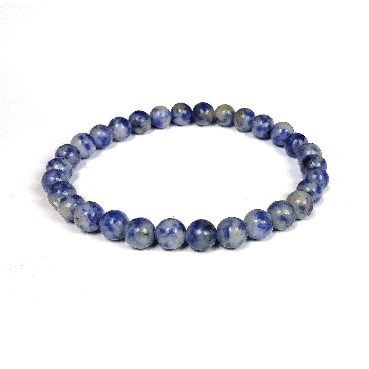 Bracelet sodalite 6mm bleu perles rondes reiki pour homme et femme