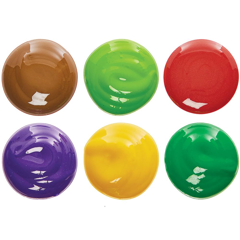 Baker Ross FN244 Set de pintura otoñal para póster de 150 ml - Caja de 6 unidades, Value Pack de botes de pintura, Pintura para niños