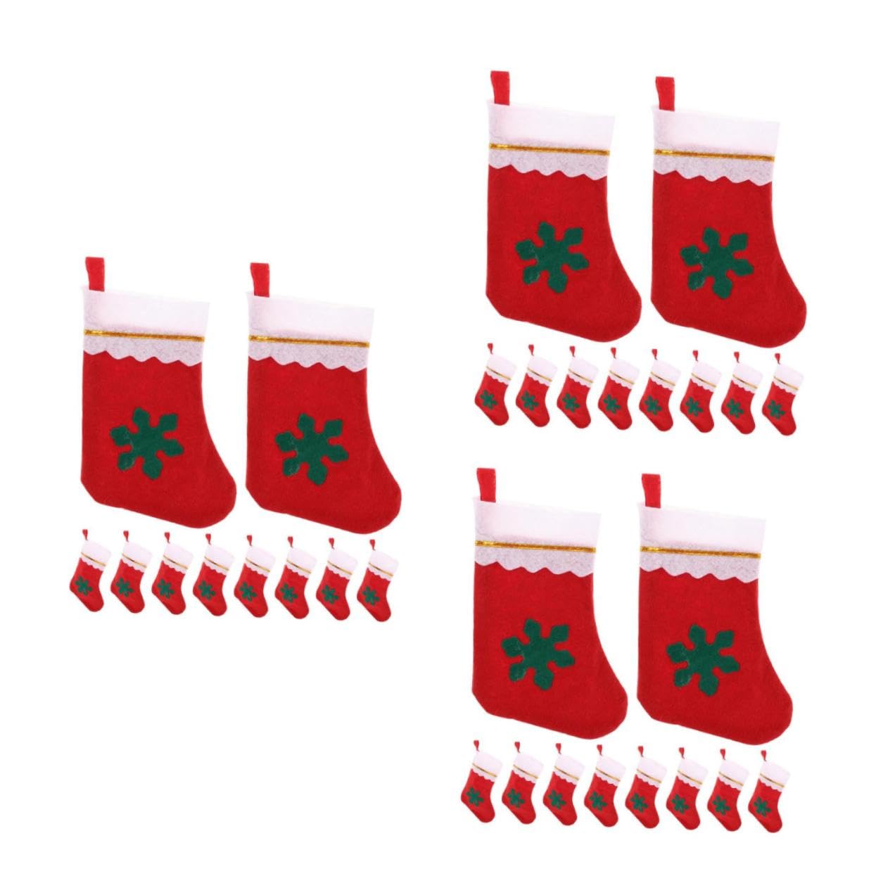 TOPBATHY 3 Sätze Weihnachtsstrumpf Goodie Bag Weihnachtsbaumdekoration Große Weihnachtsstrümpfe Neon Weihnachtsstrümpfe Aus Filz Familienweihnachtsstrümpfe Dekorationen Stoff Stück * 3