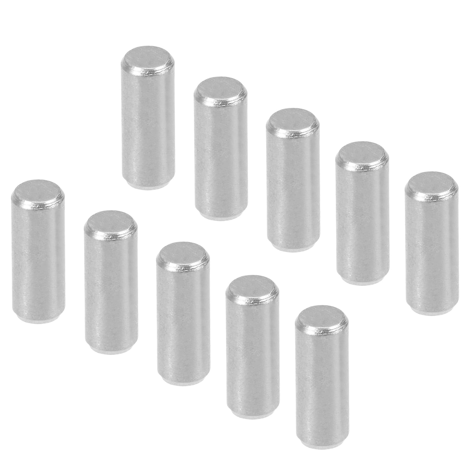 LEPEVNEY 4mm x 8mm 304 Stainless Steel Dowel Pins Shelf Pegs Support Shelves Silver Tone 50Pcs