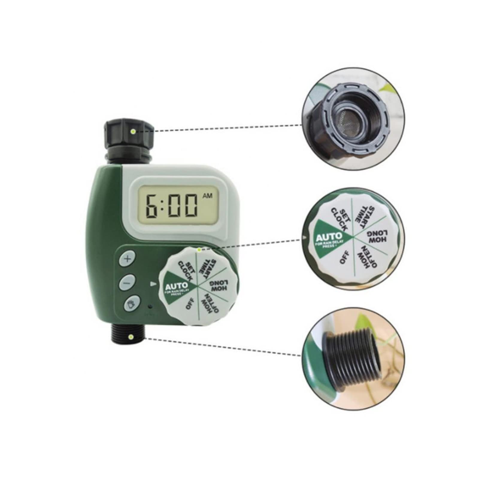 Controller automatici per l'irrigazione di controllo dell'irrigazione Tubo flessibile Rubinetto Timer for irrigazione Valvola elettronica programmabile Timer automatico for irrigazione da giardino Amp