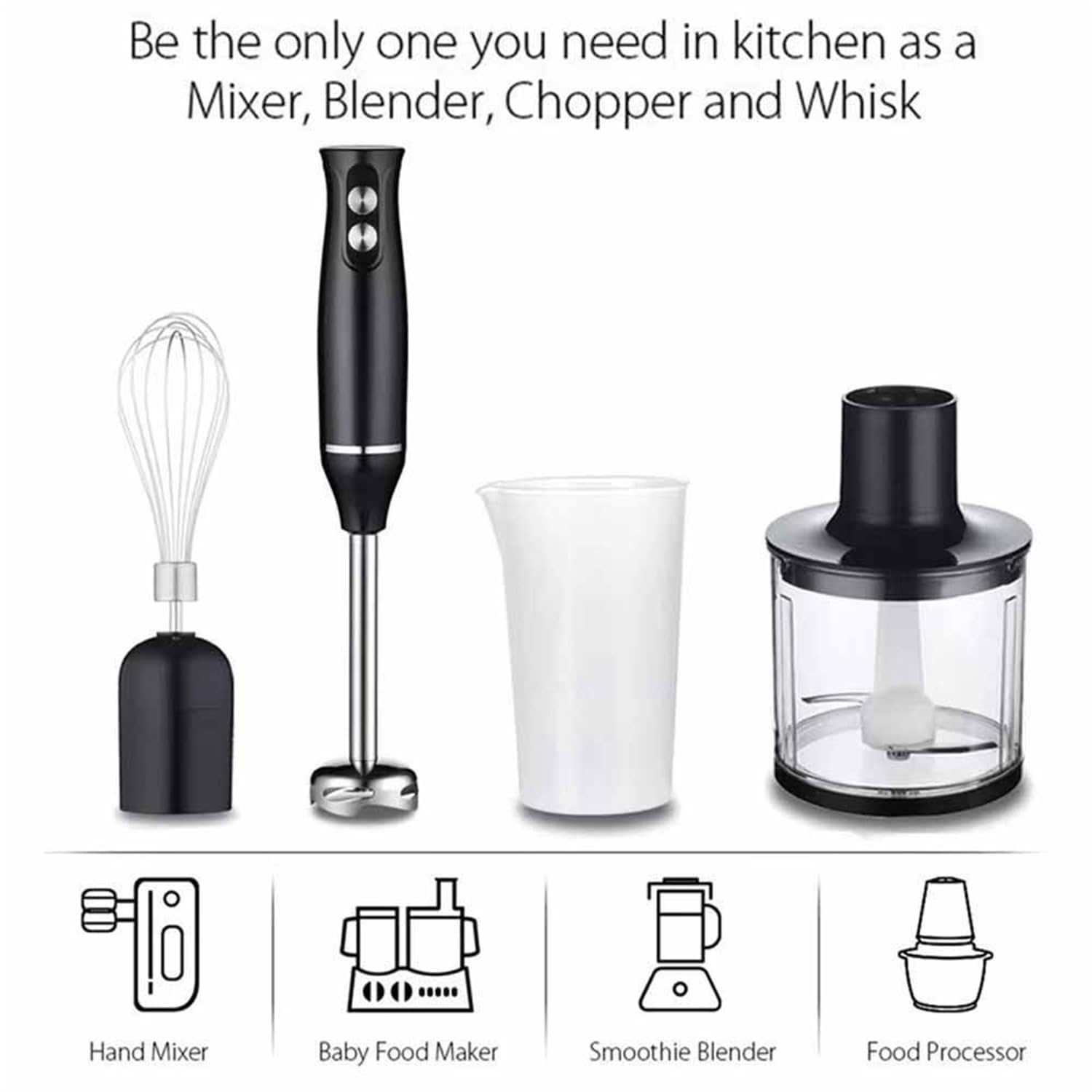 Ręczny Blender, Mocny Silnik 700 W, Wielofunkcyjny Blender Kuchenny, Ostrza Ze Stali Nierdzewnej 304, Narzędzia Do Przygotowywania Jedzenia Dla Dzieci