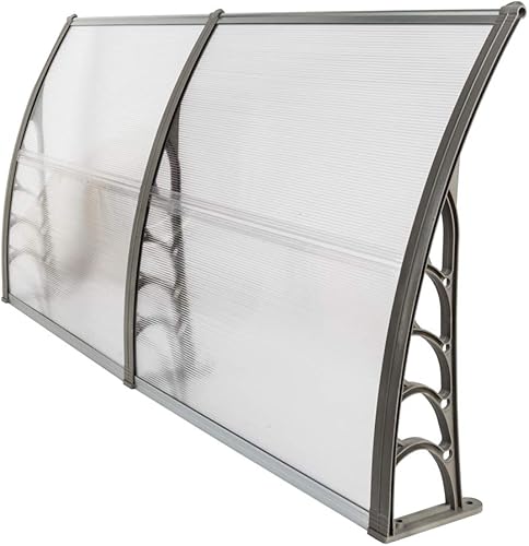 Miniatura 5 de Flandre Toldo para puerta de patio, cubierta de policarbonato para puerta delantera, toldo para patio al aire libre, protección UV, lluvia y nieve,