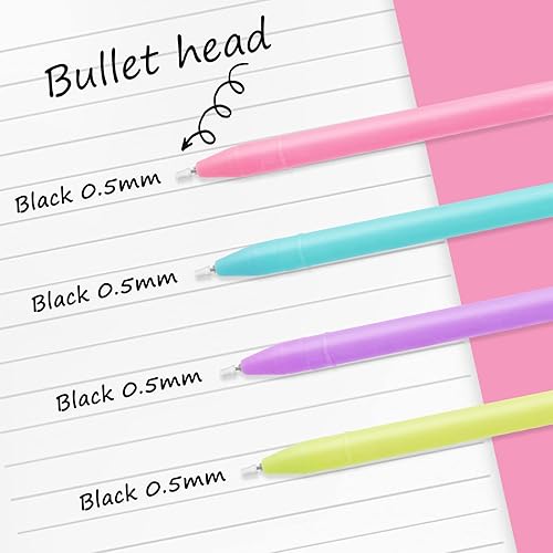 Miniatura 3 de cobee Bolígrafos de tinta de gel con diseño de animales, 8 bolígrafos de 0.015 in de dibujos animados de alpaca rollerball coloridos Kawaii de punta