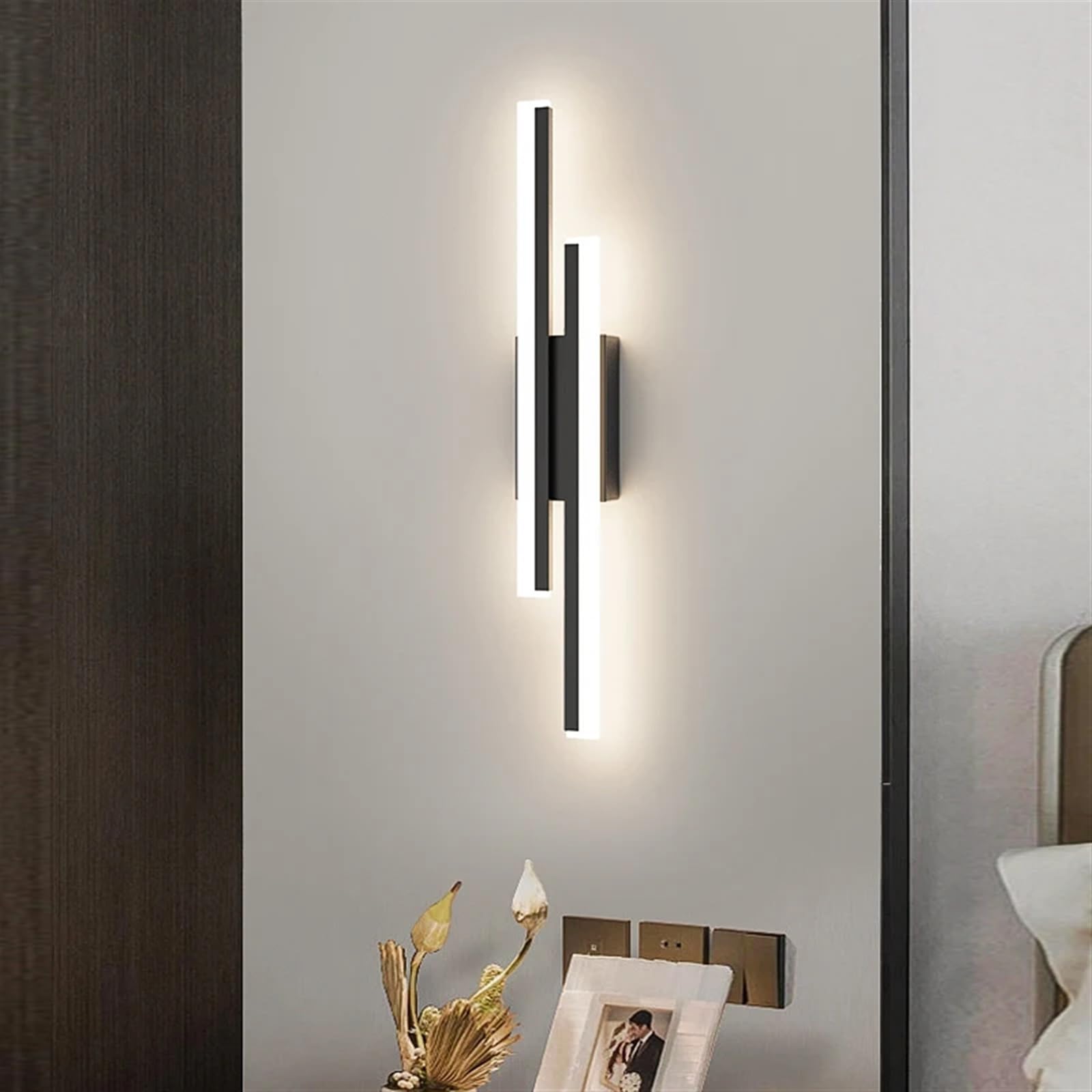 Sageswa Cool White 6500K Led Wall Lamps For Bedroom Bedside Lliving Room 16W 24W 32W 48W Led Wall Lighting Fixture For Corridor Aisle Wall Sconce 1Pcs, A Gold 46Cm 24W Size 16