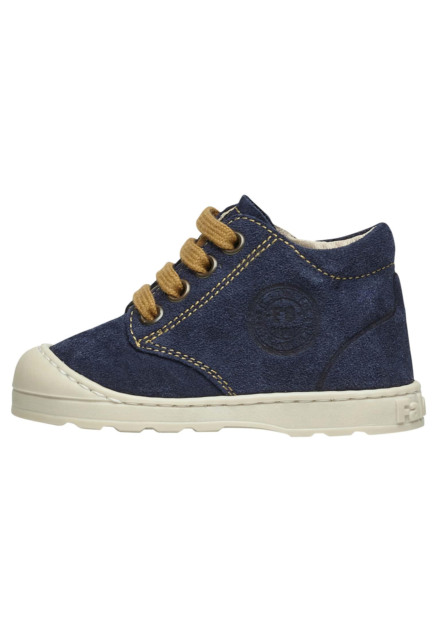Falcotto Falcotto Labloom Zip Crib Shoe, Navy Pumpkin, 6 UK Child