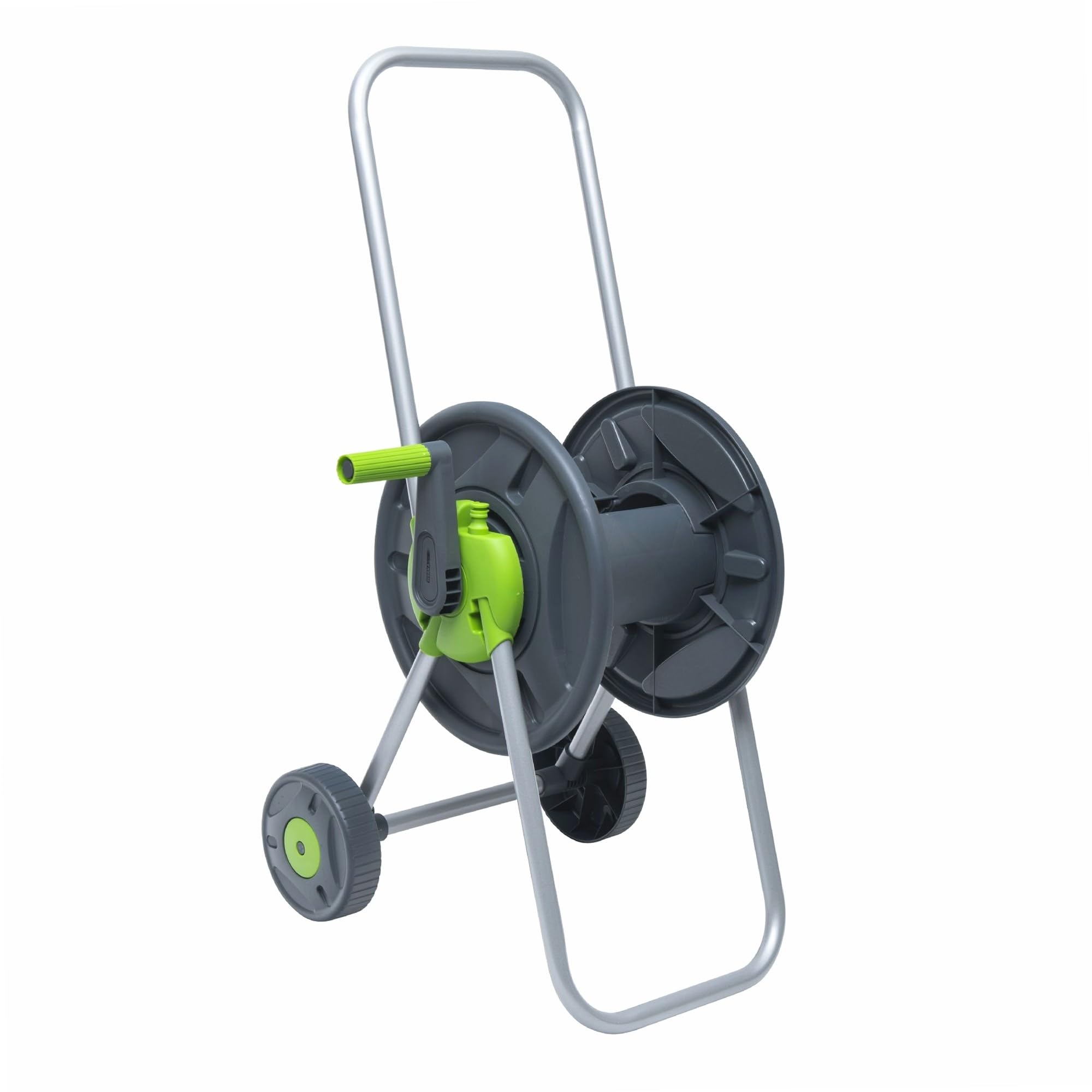 WERKA PRO 11436 Hose Reel on Wheels, Ergonomic Design for Effortless, Angled Water Passage for Optimal Flow, Weather Resistant, Black and Green, Size 1.0