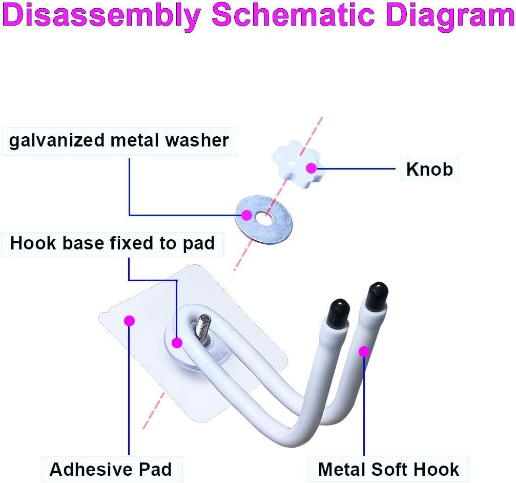 Moldable Adhesive Wall Hooks, Bendable Controller Mount for Gaming, Universal Headset & Router Holder, No Drill Peel & Stick, Silicone Material, 4 Pack (2W/2B)