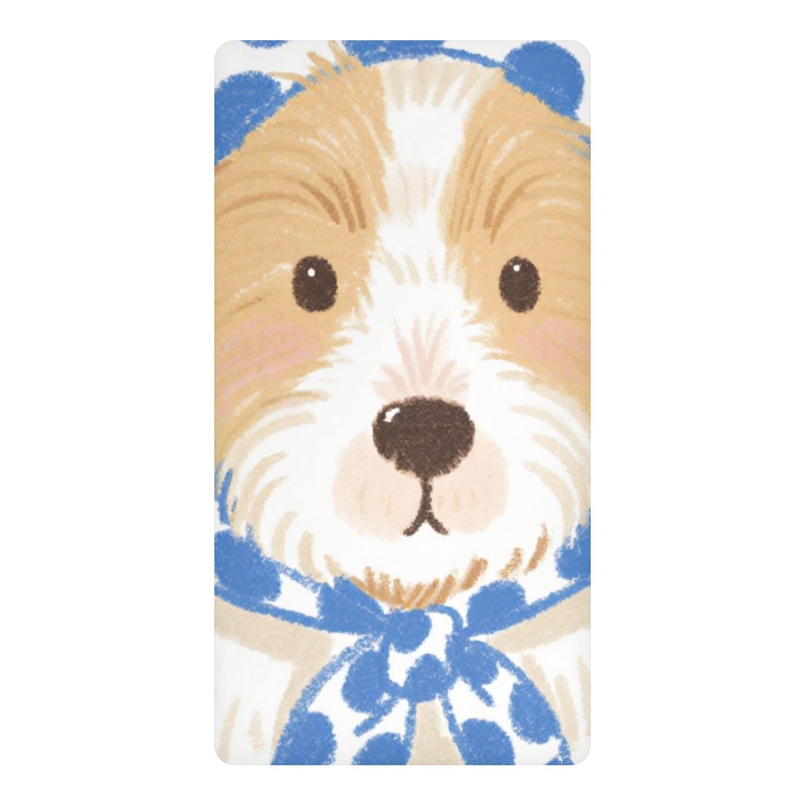 Parure de lit imperméable pour berceau motif chien blanc 132x71 cm