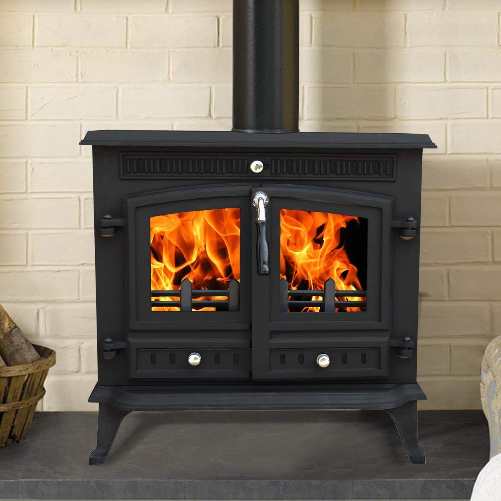 Lincsfire Branston 12KW Cast Iron Log Burner MultiFuel WoodBurning Stove  Clean Burn WoodBurner Woodburning Fireplace - Buy Online - 51743702