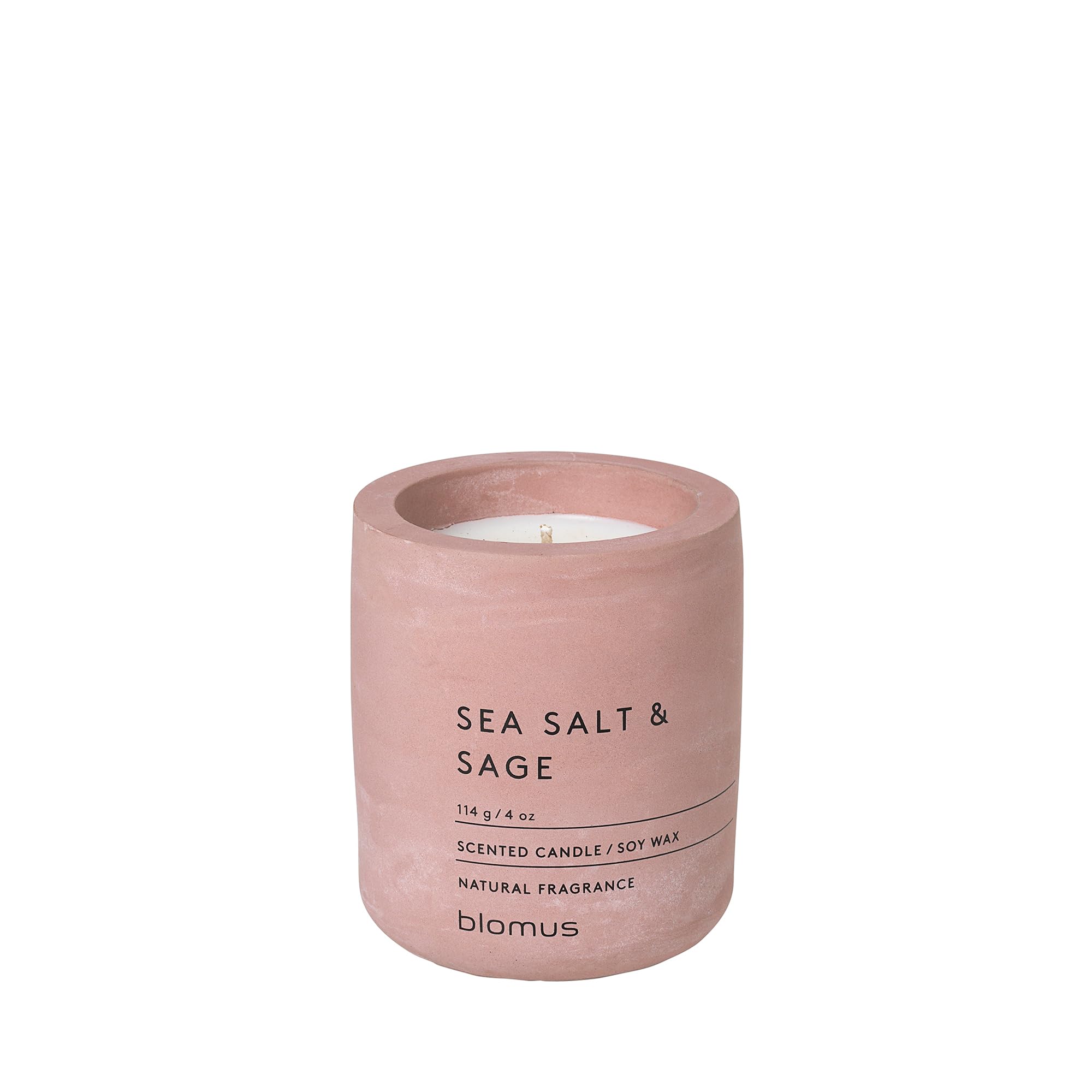 Blomus Fraga Scented Candle Withered Rose S, Soy Wax Candle in Concrete Look