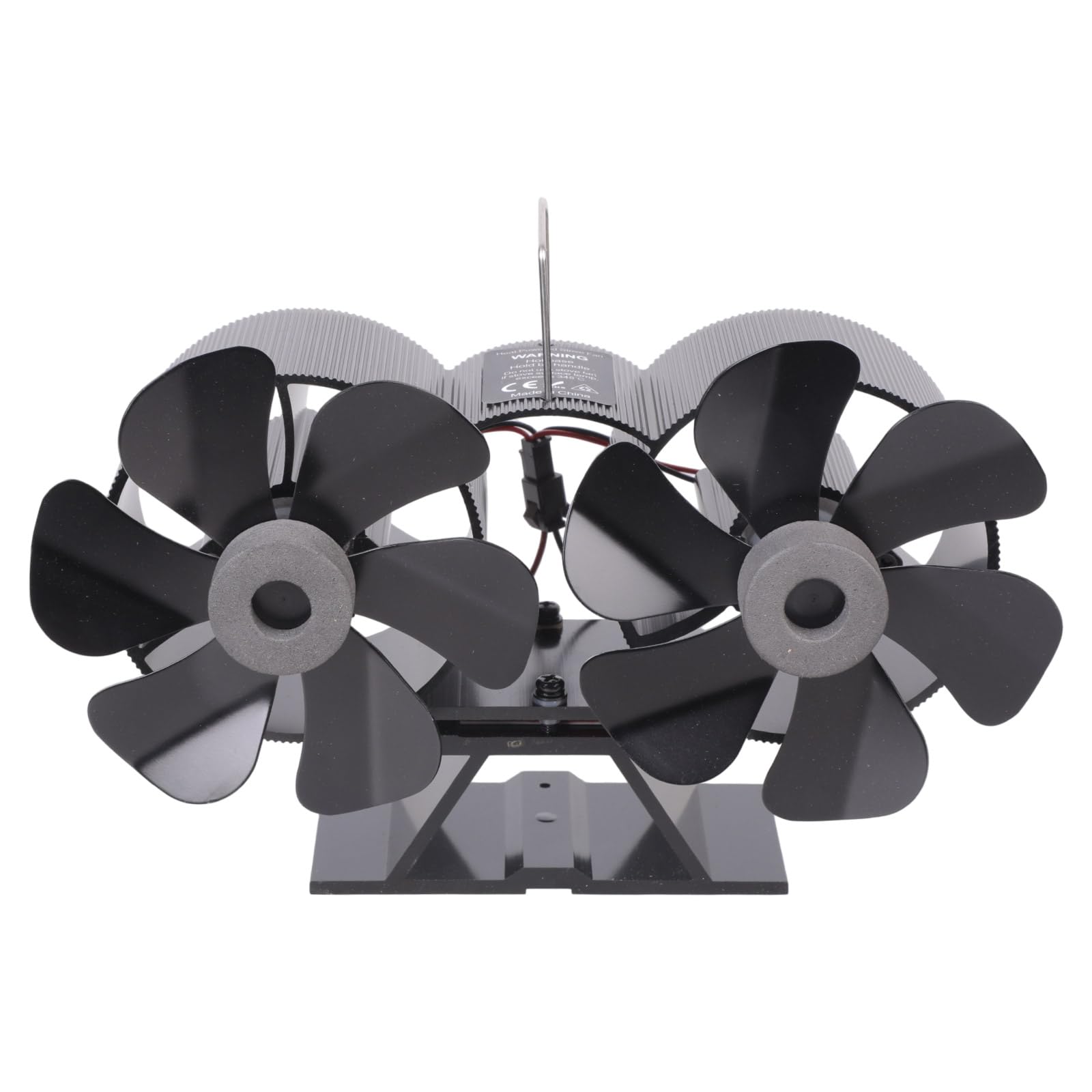 Ypbew Multicolor Stove Oven Fan Heat Powered 12 Silent Motor Non Electricity Required Save Energy Chimney Fan Stove Hood Stainless Steel Vent Insert Wood Non Electric Heat Powered Wood