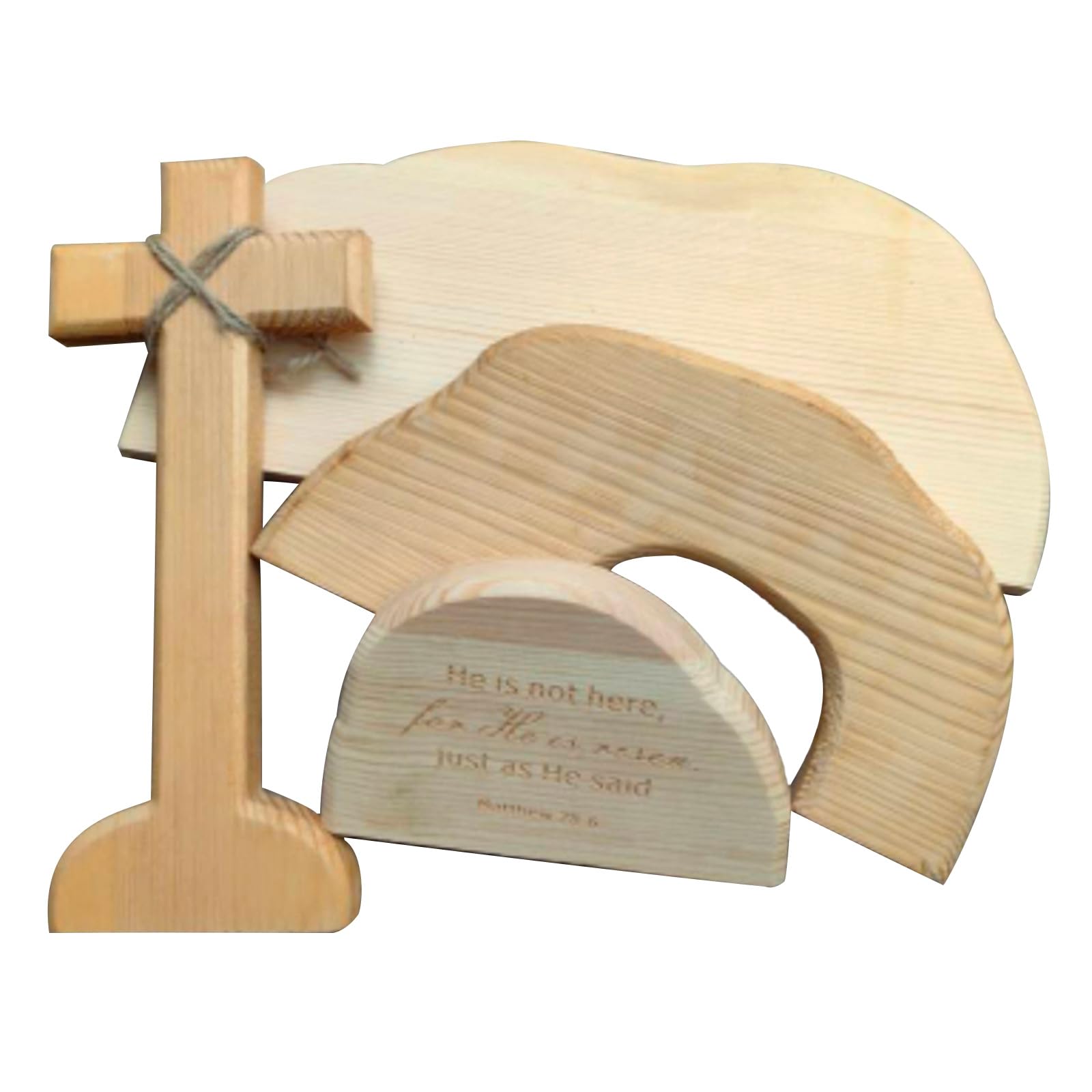 Empty Tombs Wood Easters Mincice Utensils Birth Christmas Nativity Scene Figures Religious Catholic Decors