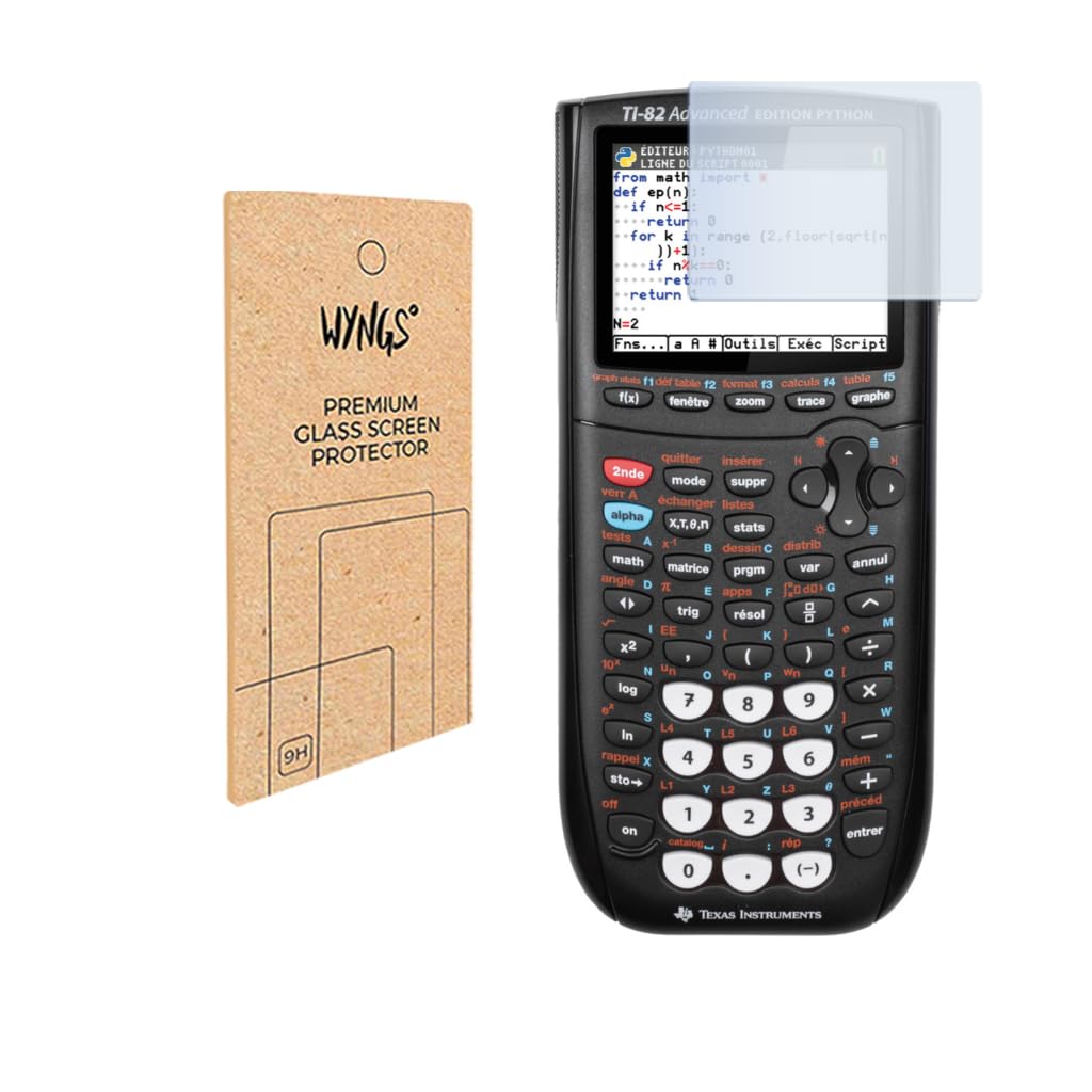 WYNGS Screen Protector for Texas Instruments TI-82 Advanced Edition Python - 2 Pieces - Protection against Scratches, Dust, and Dirt