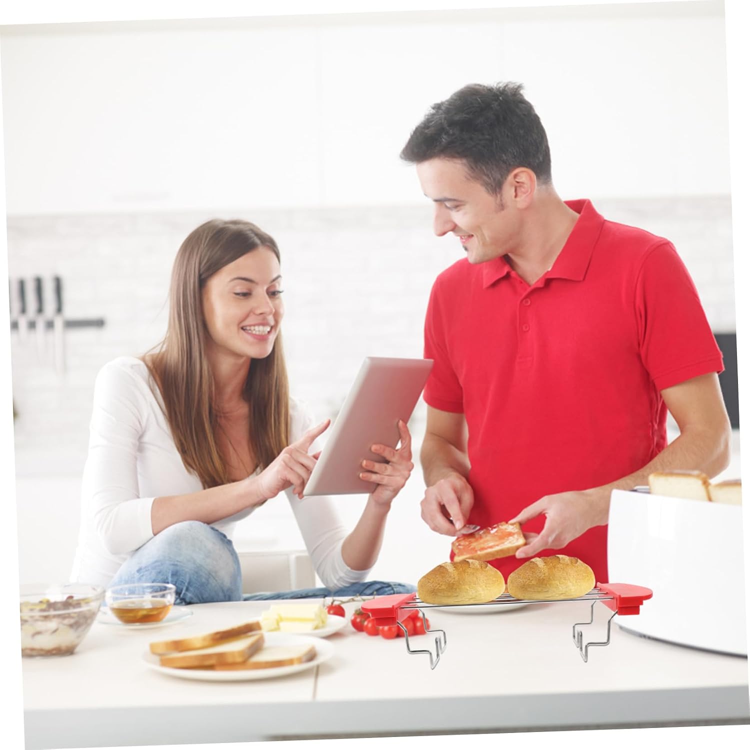 Toaster Rack for Bread Warming Rack Accessory Iron Toast Holder for Toaster Kitchen Supply for Sandwiches and Grilling